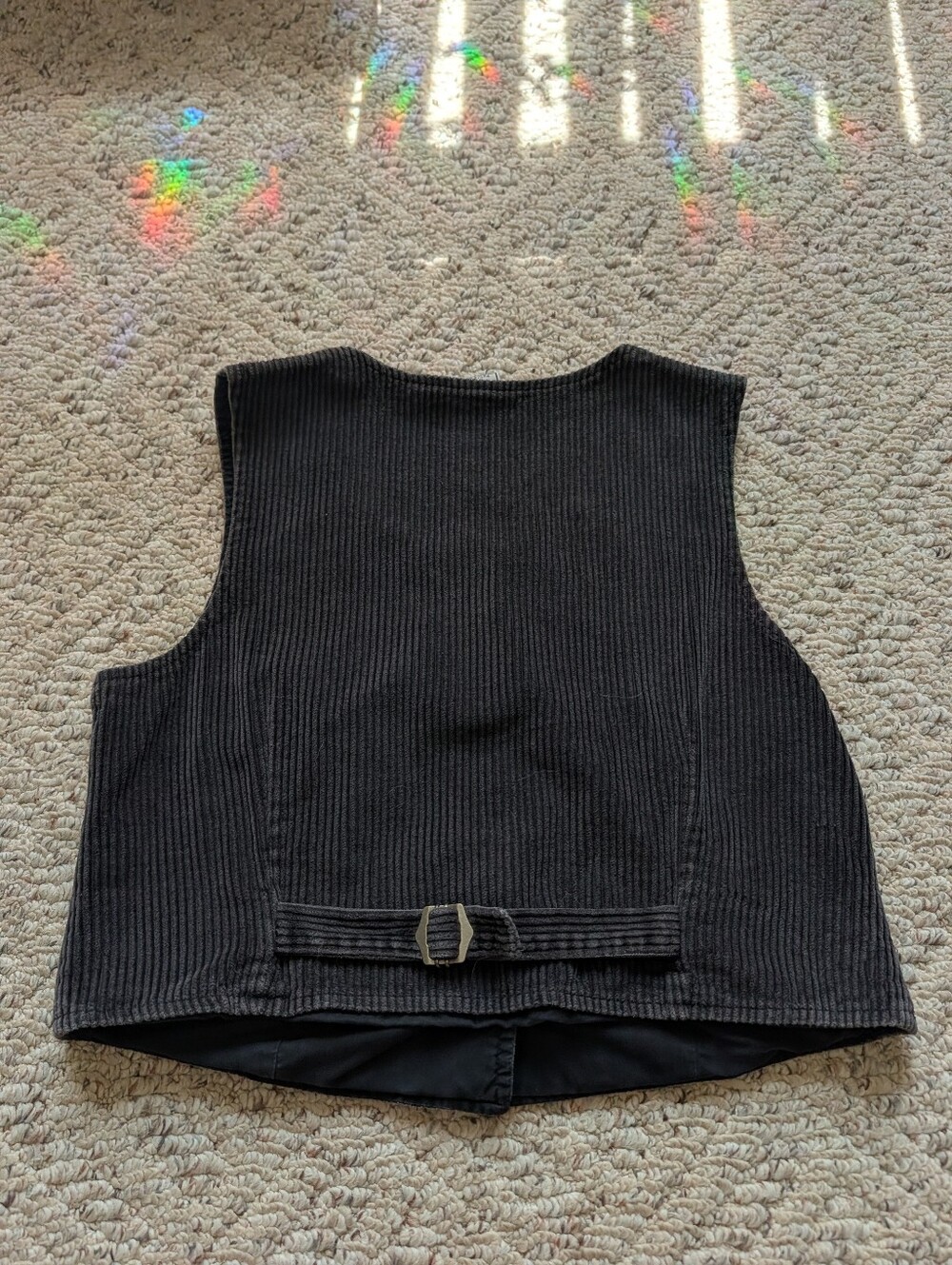 Vintage 90s Boundary Waters Wide Corduroy Vest Indie Sleeze Waistcoat Retro Vtg - Picture 3 of 6